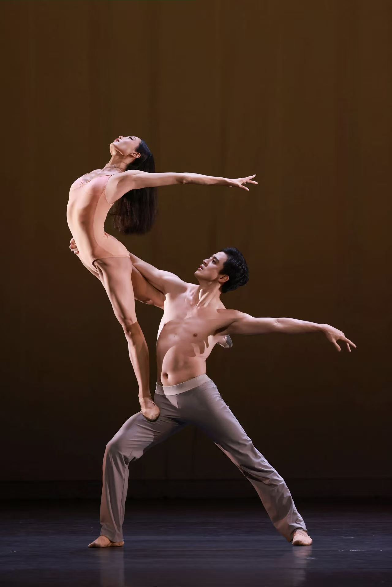 Overhead pas de deux lift